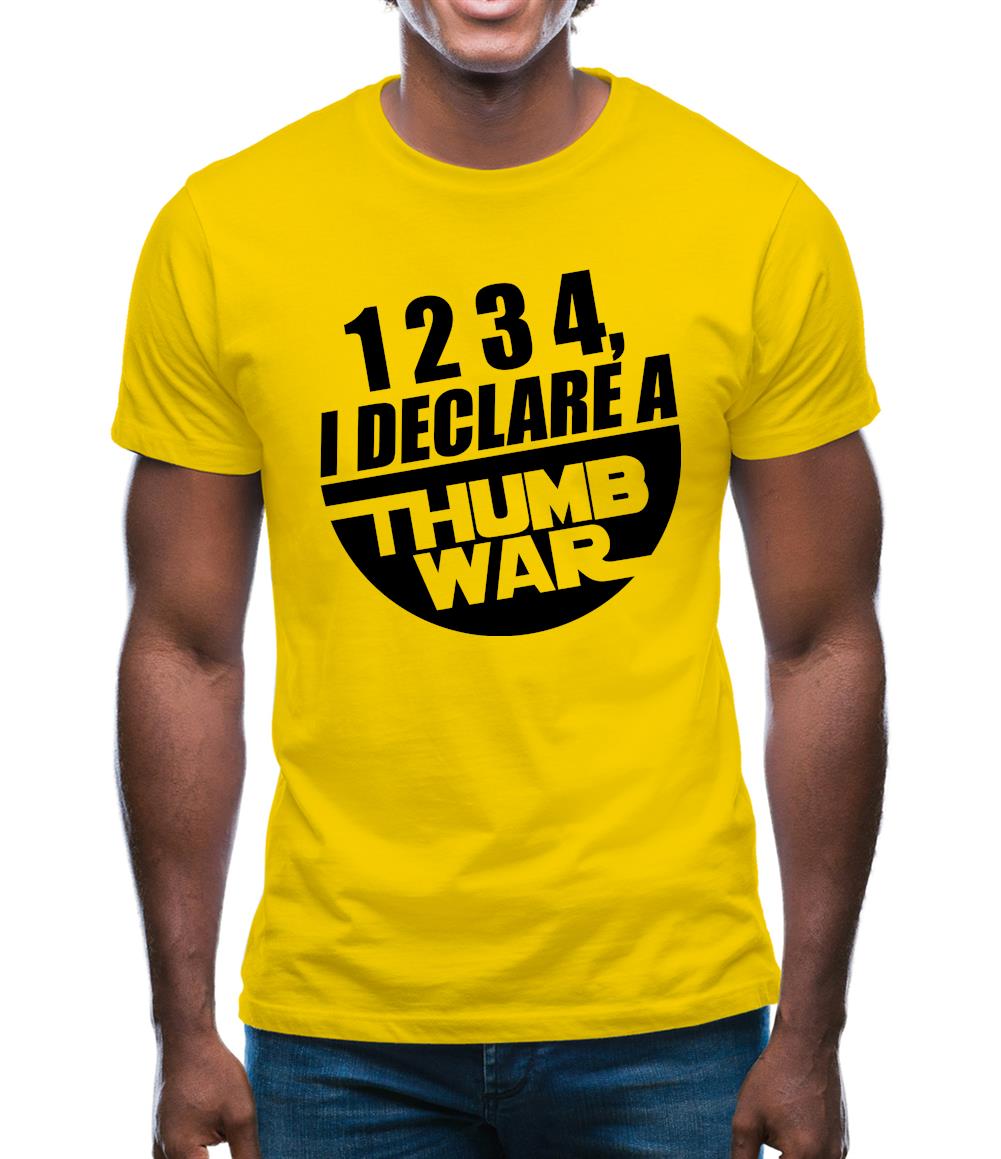 1234, I Declare A Thumb War Mens T-Shirt