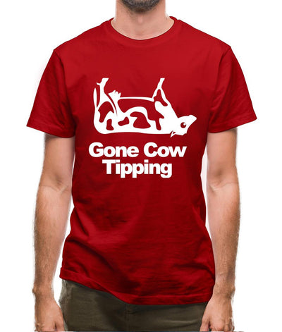 Gone Cow Tipping Mens T-Shirt