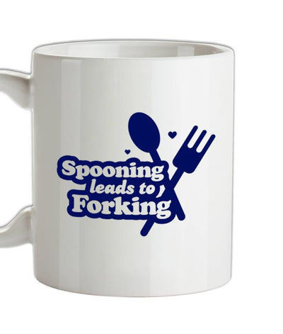 Spooning Leads To Forking Ceramic Mug