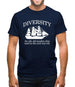 Diversity - An Old Old Wooden Ship Used In The Civil War Era Mens T-Shirt