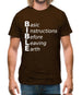 Basic Instructions Before Leaving Earth Mens T-Shirt