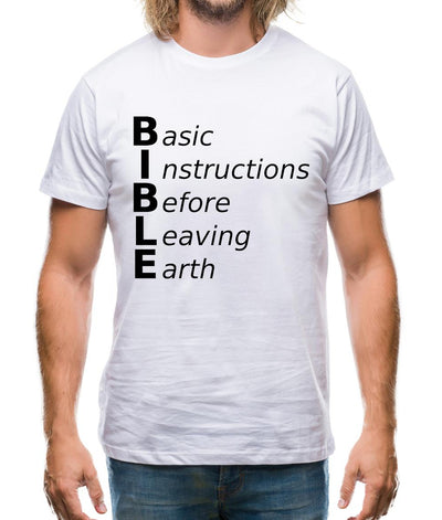 Basic Instructions Before Leaving Earth Mens T-Shirt