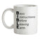 Basic Instructions Before Leaving Earth Ceramic Mug