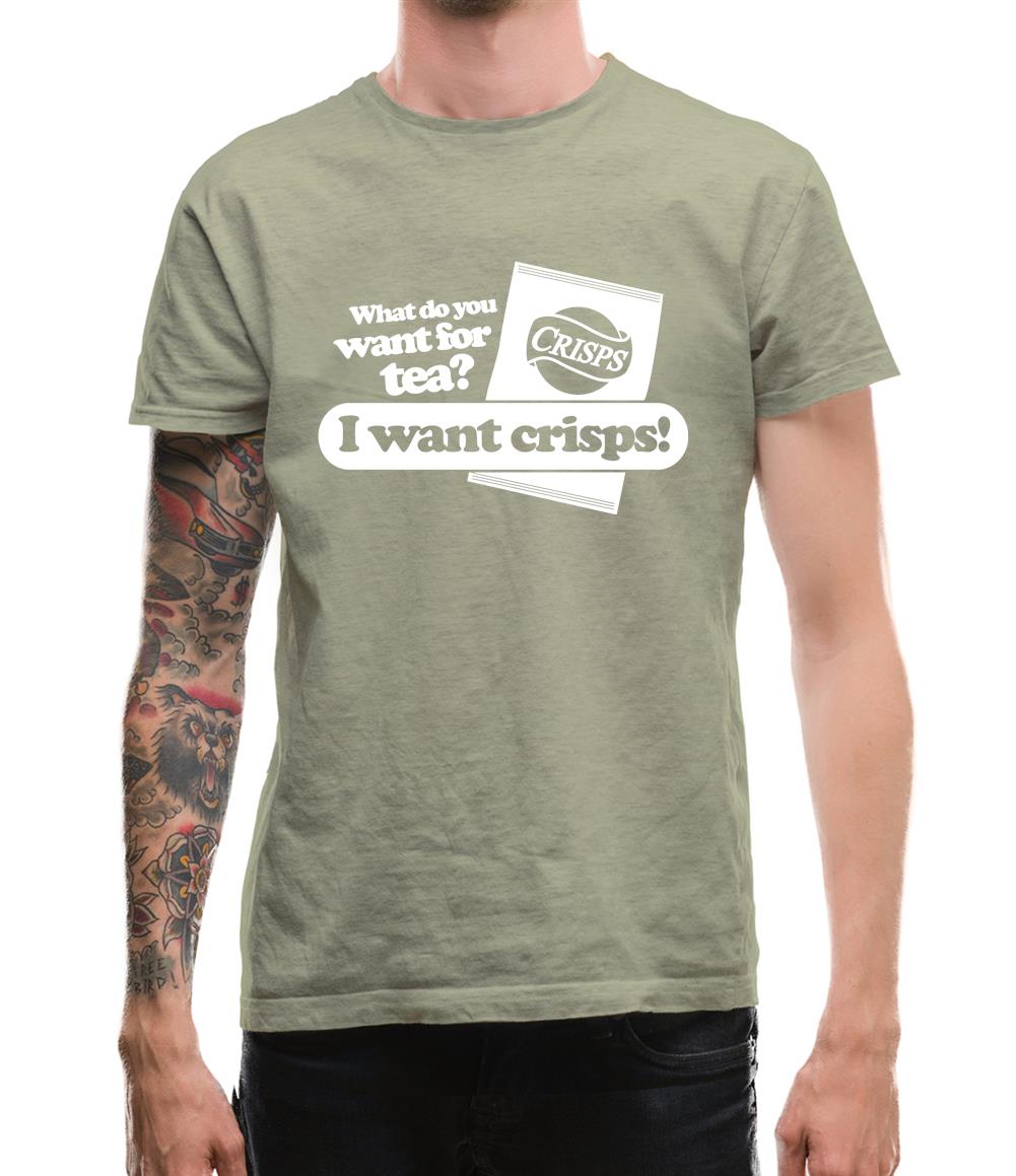 What Do You Want For Tea? I Want Crisps! Mens T-Shirt