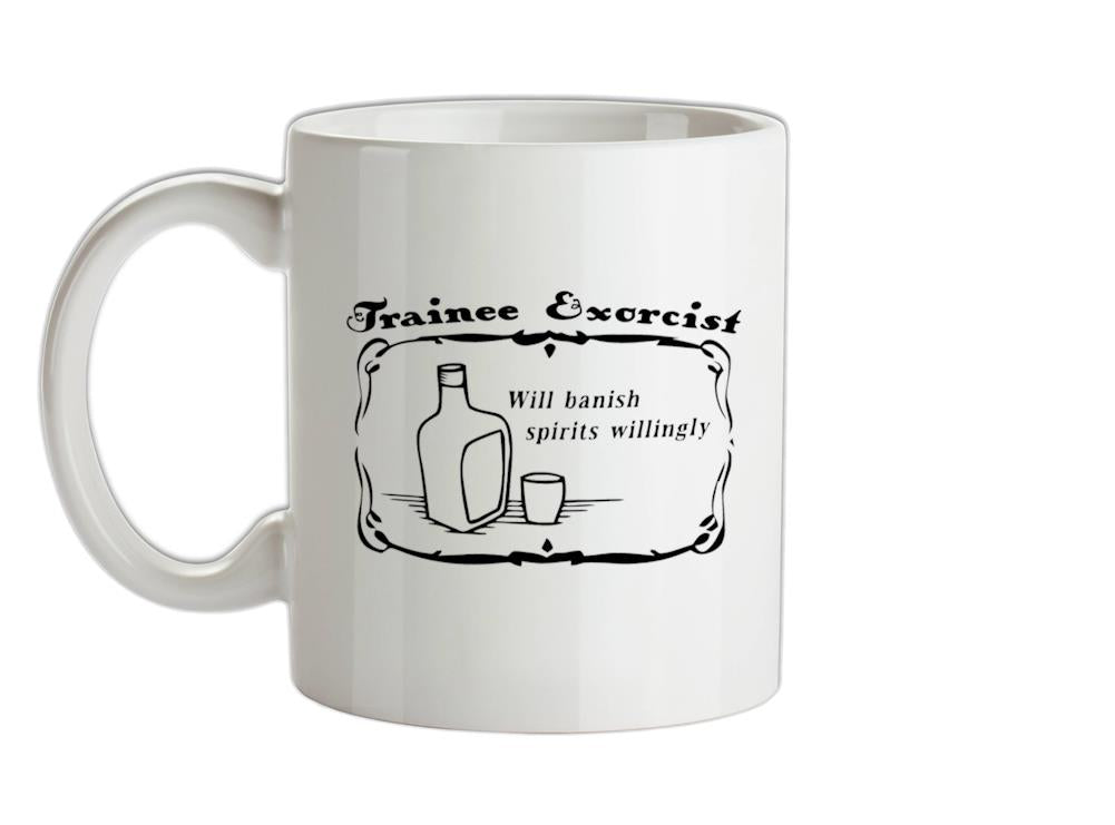 Trainee exorcist will banish spirits willingly. Ceramic Mug