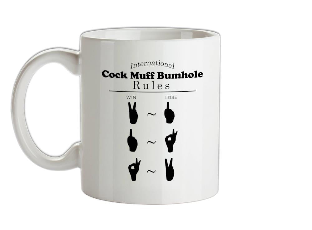 International Cock Muff Bumhole Rules Ceramic Mug