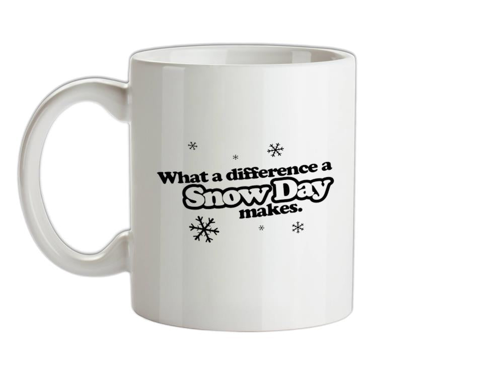 What A Difference A Snow Day Makes Ceramic Mug