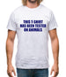 This t-shirt has been tested on Animals Mens T-Shirt