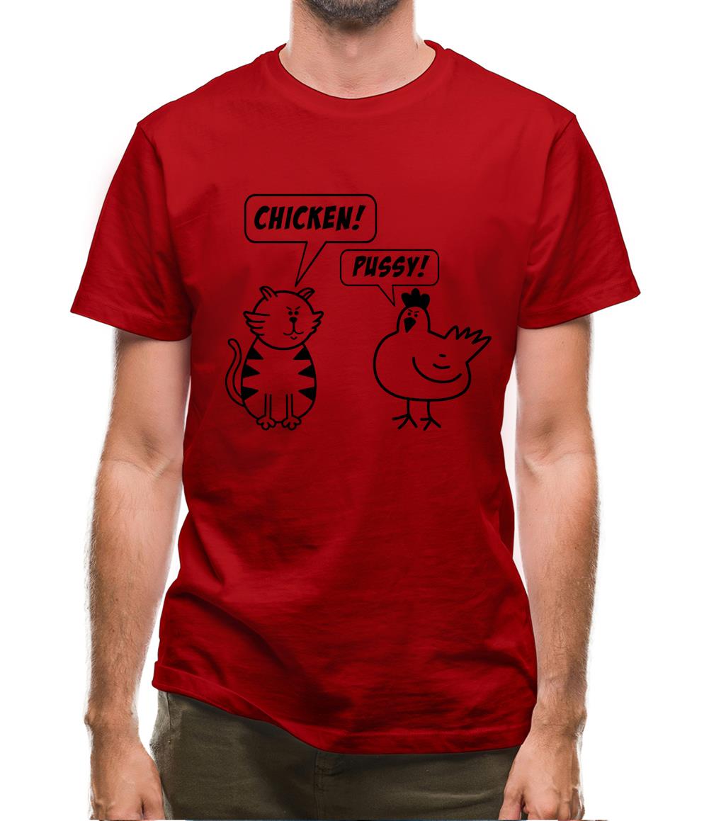 Chicken & Pussy Mens T-Shirt