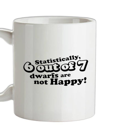 Statistically 6 Out Of 7 Dwarfs Are Not Happy! Ceramic Mug