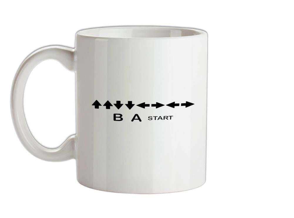 Up Up Down Down Left Right Left Right B A Start Ceramic Mug