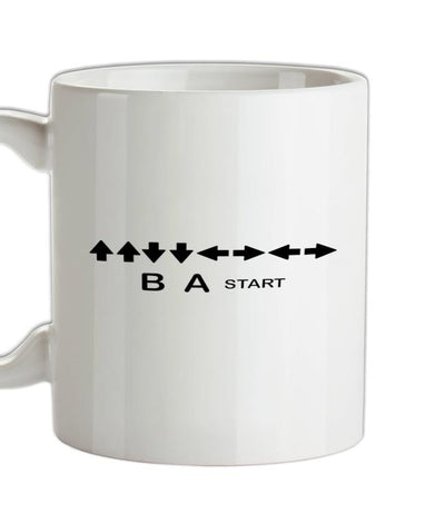 Up Up Down Down Left Right Left Right B A Start Ceramic Mug