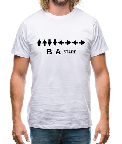 Up Up Down Down Left Right Left Right B A Start Mens T-Shirt
