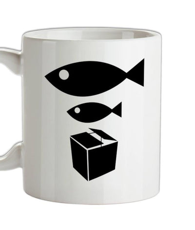 Big Fish Little Fish Cardboard Box Ceramic Mug