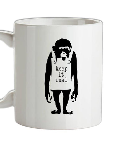 Banksy Keep It Real Ceramic Mug