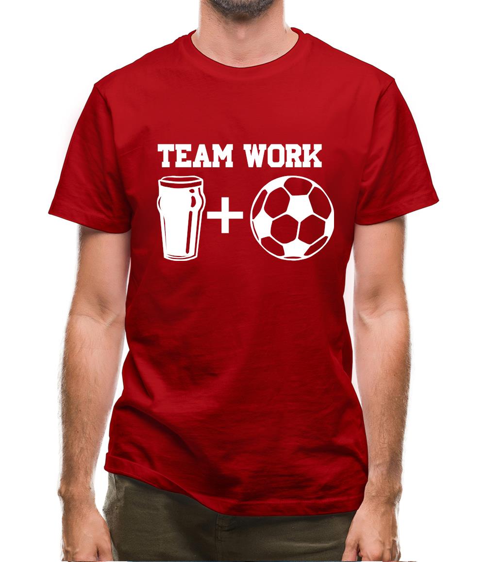 Teamwork, beer and football Mens T-Shirt