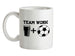 Teamwork, beer and football Ceramic Mug