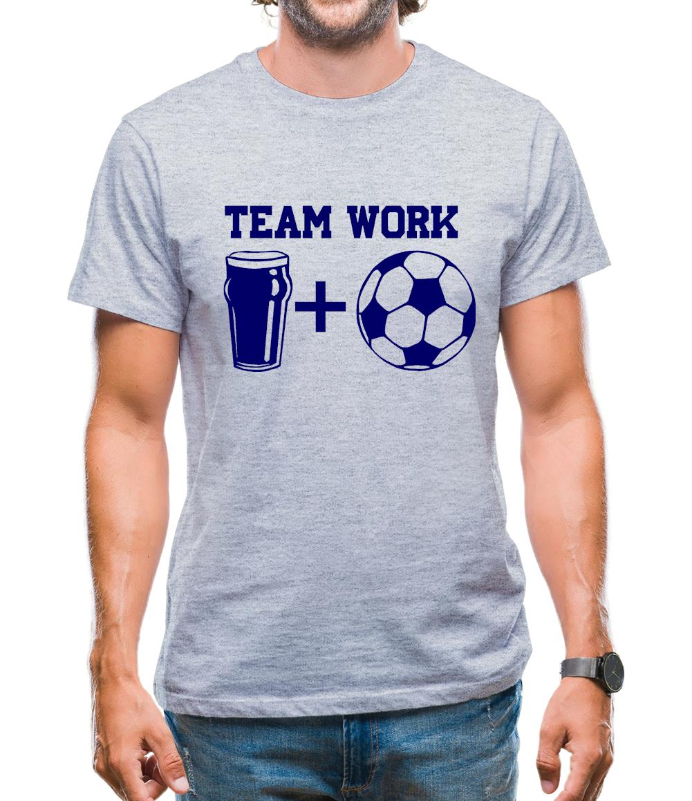 Teamwork, beer and football Mens T-Shirt