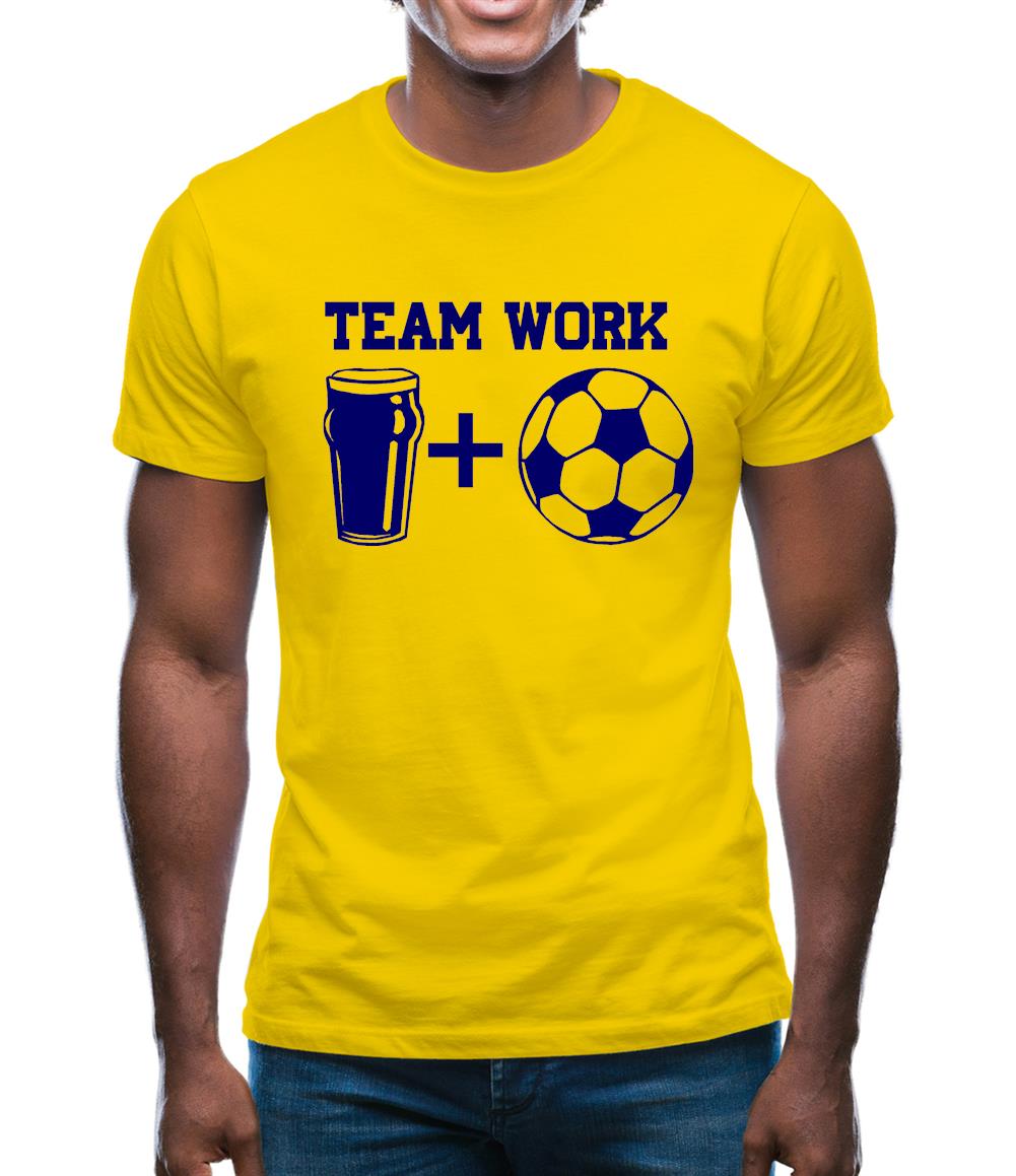 Teamwork, beer and football Mens T-Shirt
