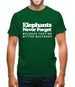 Elephants Never Forget Because They're Bitter Bastards Mens T-Shirt