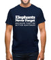 Elephants Never Forget Because They're Bitter Bastards Mens T-Shirt