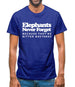 Elephants Never Forget Because They're Bitter Bastards Mens T-Shirt