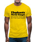 Elephants Never Forget Because They're Bitter Bastards Mens T-Shirt