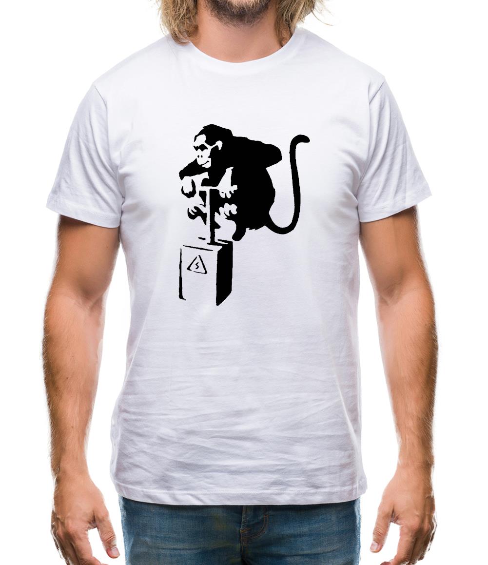 Banksy Monkey Detonator Mens T-Shirt