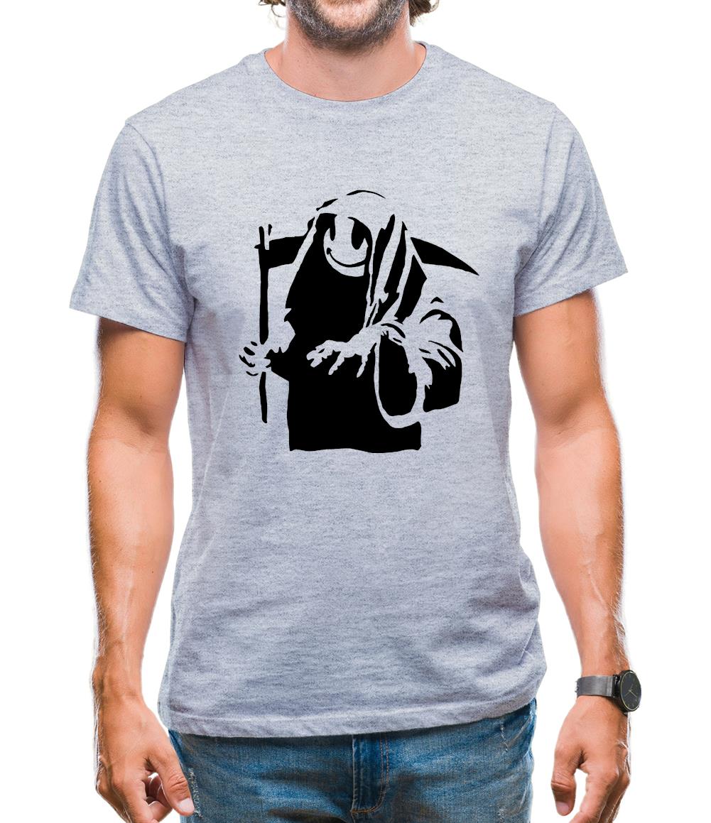 Banksy Grin Reaper Mens T-Shirt