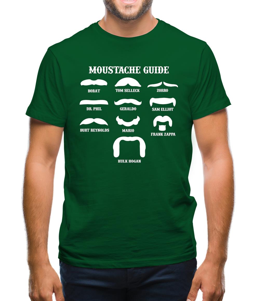 Moustache Guide Mens T-Shirt