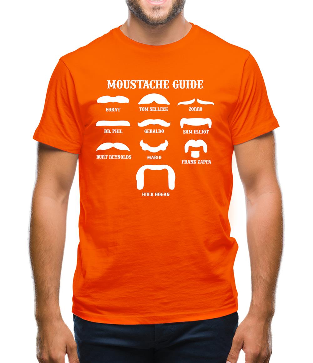 Moustache Guide Mens T-Shirt
