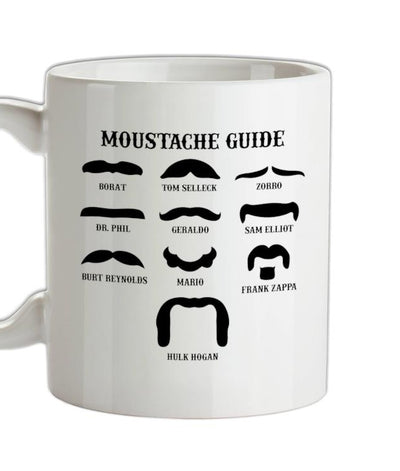 Moustache Guide Ceramic Mug