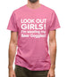 Look Out girls! I'm Wearing Beer Goggles Mens T-Shirt