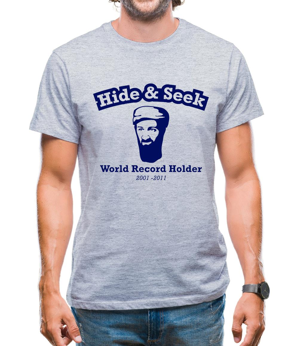 Bin Laden - Hide And Seek World Record Holder Mens T-Shirt