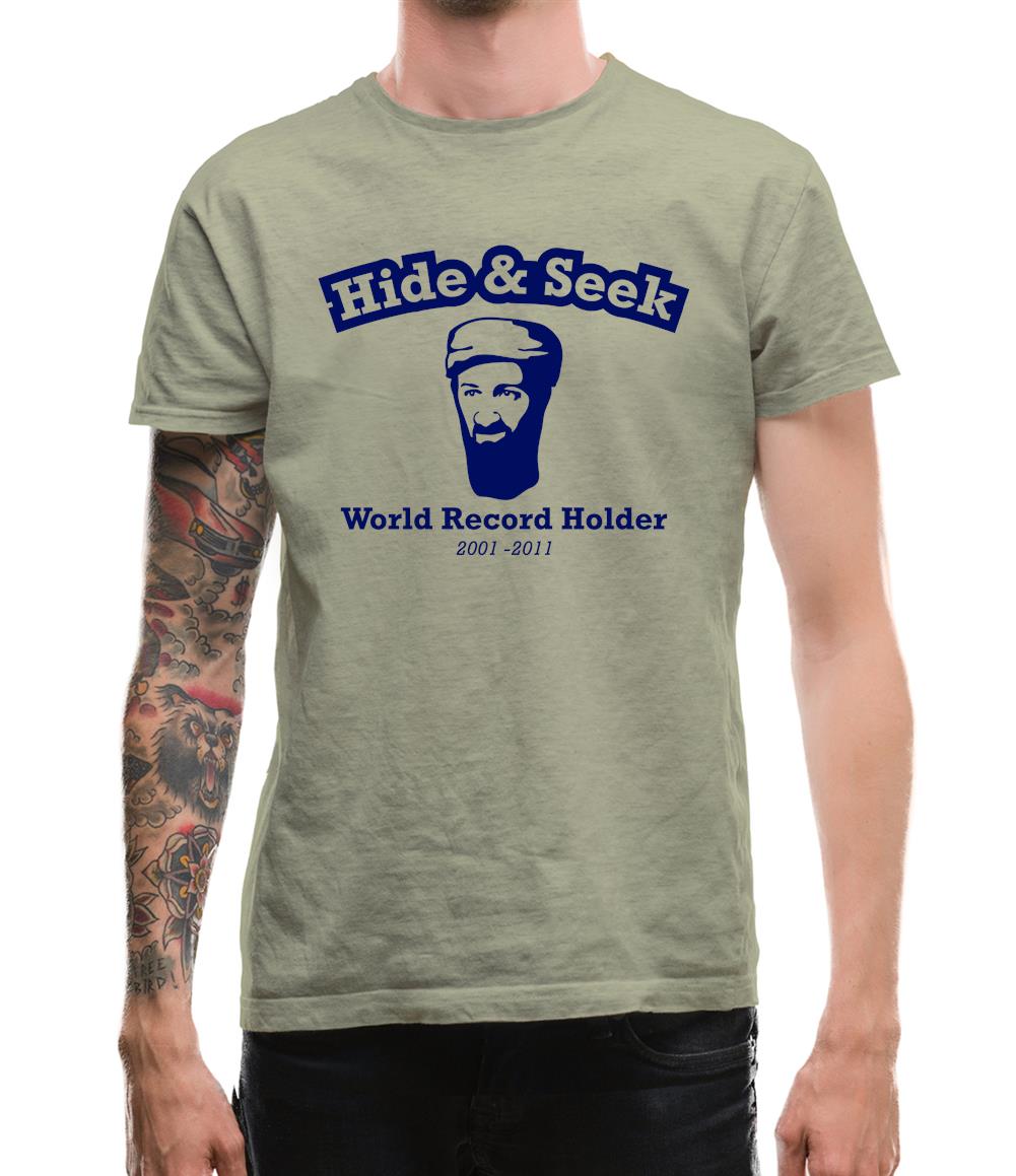 Bin Laden - Hide And Seek World Record Holder Mens T-Shirt