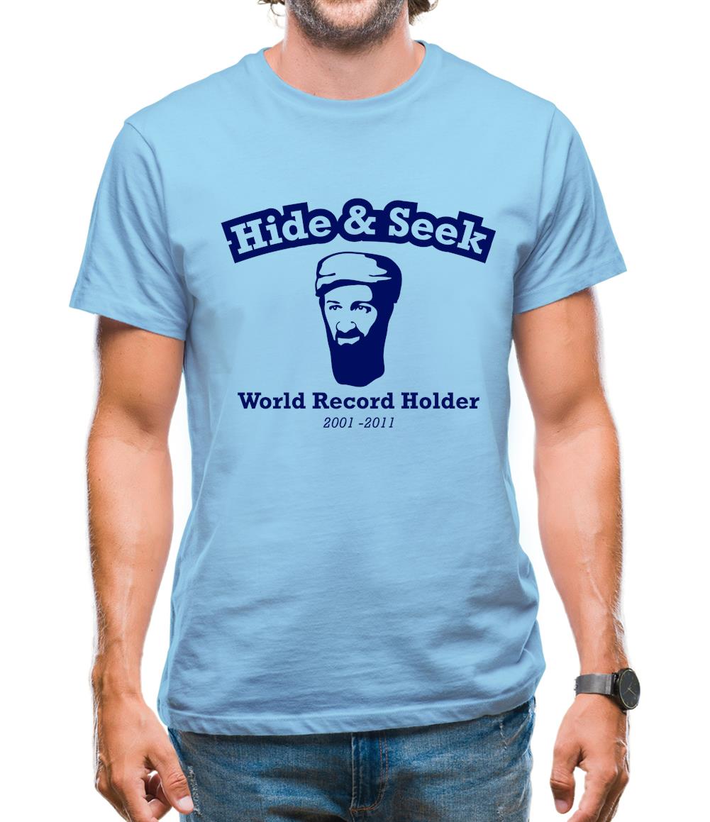 Bin Laden - Hide And Seek World Record Holder Mens T-Shirt