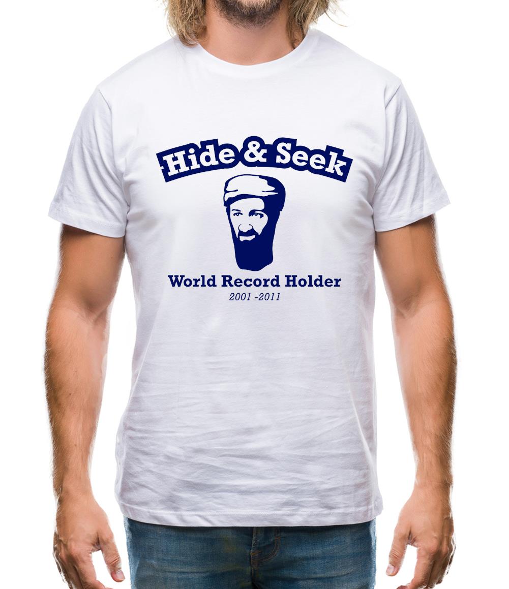 Bin Laden - Hide And Seek World Record Holder Mens T-Shirt