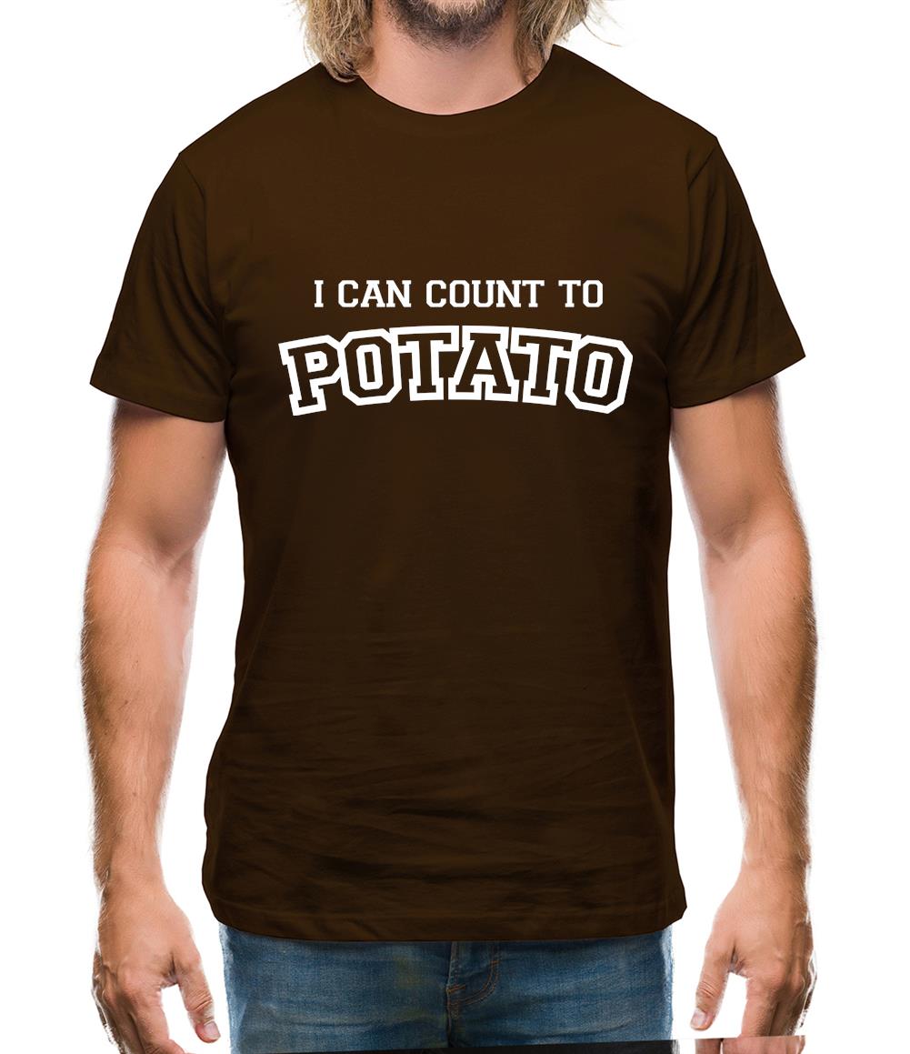 I Can Count To Potato Mens T-Shirt