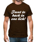 Front to back in one lick Mens T-Shirt