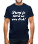 Front to back in one lick Mens T-Shirt