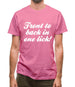 Front to back in one lick Mens T-Shirt