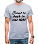 Front to back in one lick Mens T-Shirt