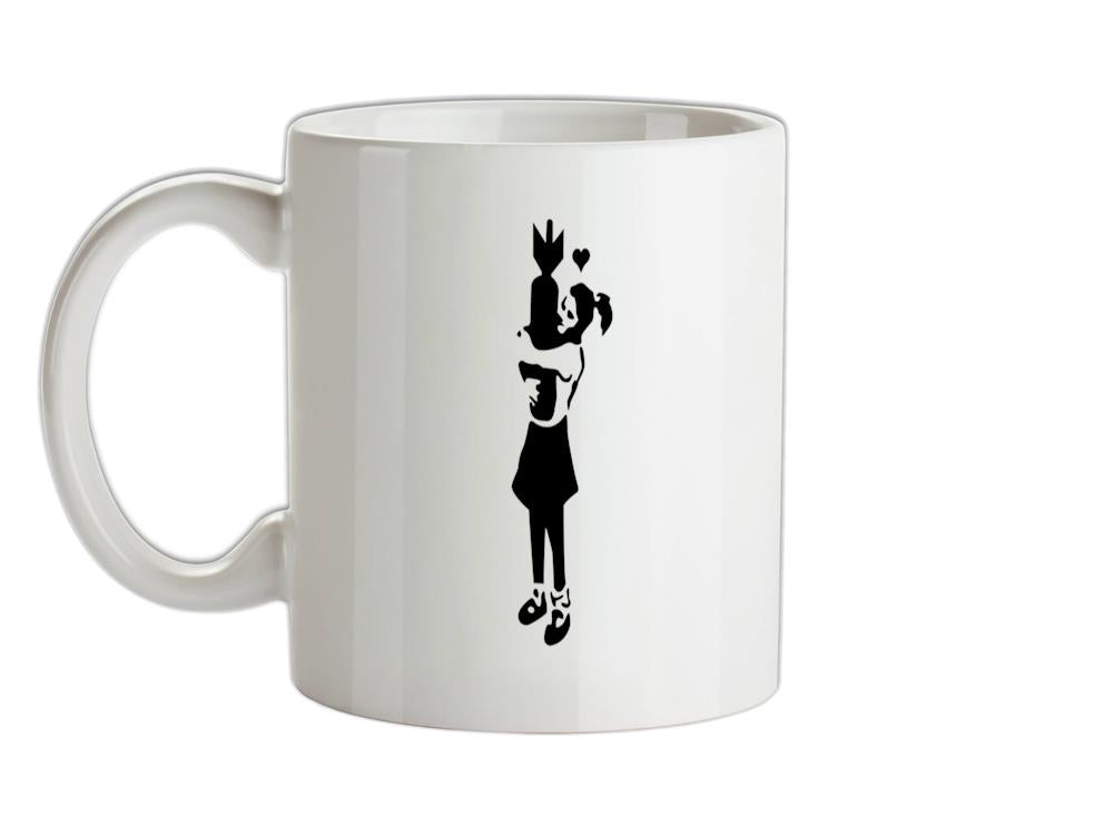 Banksy Girl With Bomb Ceramic Mug