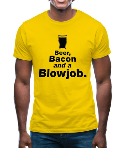 Beer Bacon And A Blowjob Mens T-Shirt