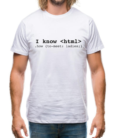 I Know Html How To Meet Ladies Mens T-Shirt