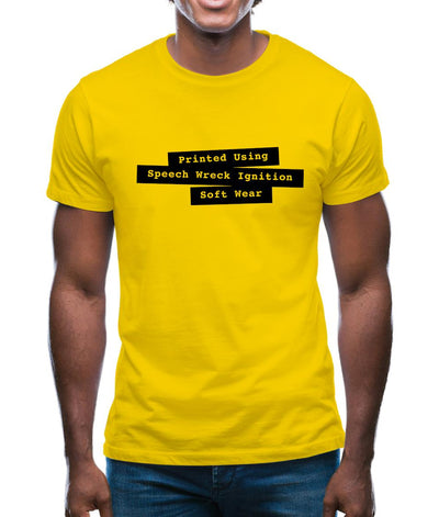 Printed Using Speech Wreck Ignition Soft Wear Mens T-Shirt