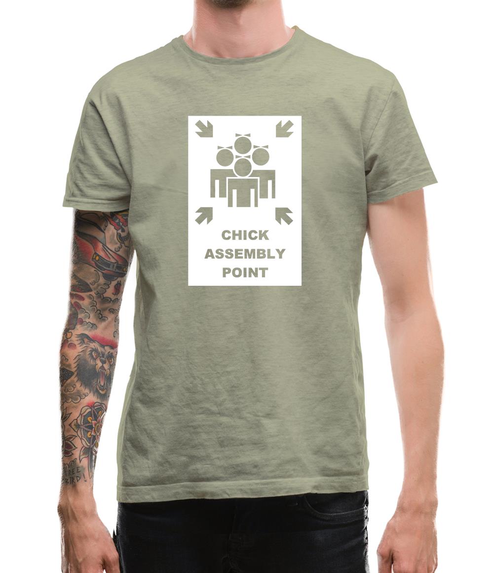 Chick Assembly Point Mens T-Shirt