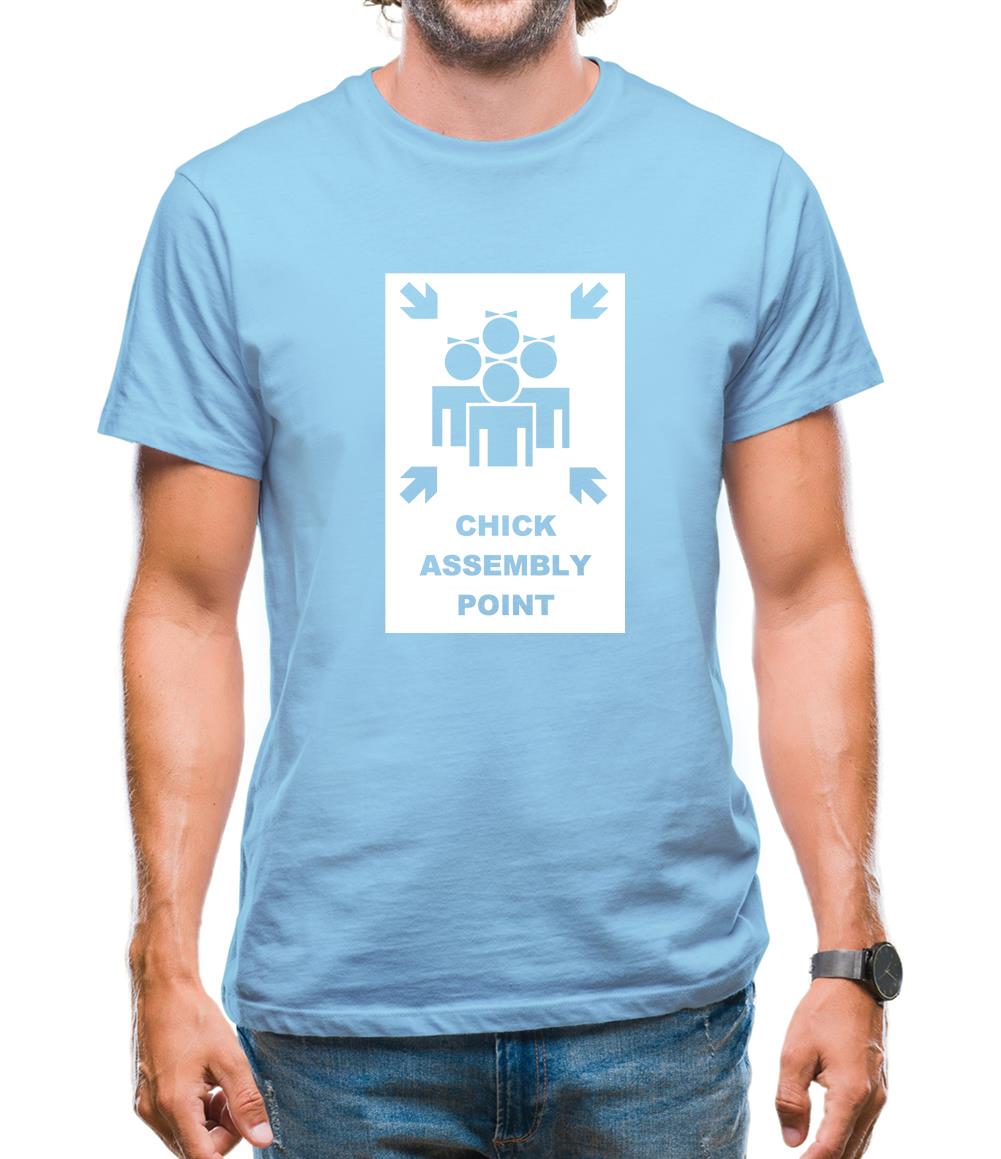 Chick Assembly Point Mens T-Shirt