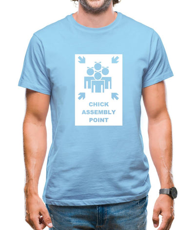Chick Assembly Point Mens T-Shirt