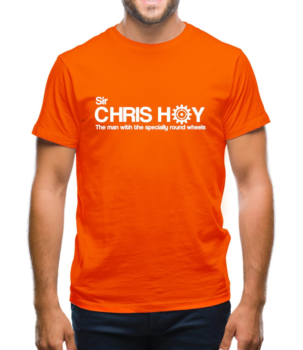 Sir Chris Hoy The Man With The Specially Round Wheels Mens T-Shirt